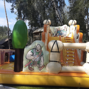 Батут з гіркою та басейном з кульками Астерікс та Обелікс